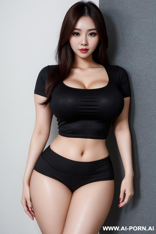 casual; tight shirt; brilliant complexion; flawless headshot; attractive cartoon: [extremely narrow waist] - #main