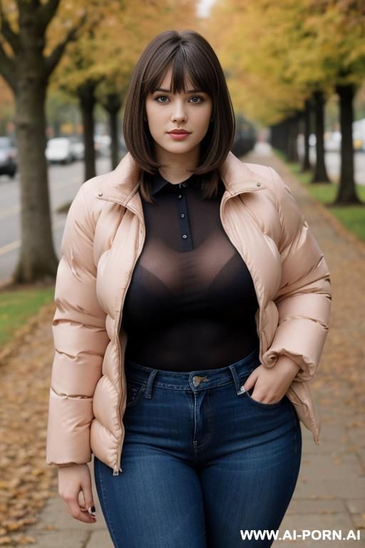 cutie babe face. 1. brunette. bangs. . huge natural tits. curvy. nude, huge puffer jacket - #main