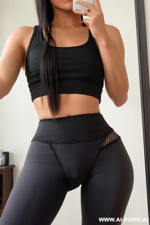 face turned to camera, see through yoga pants, big ass, boobs - #main