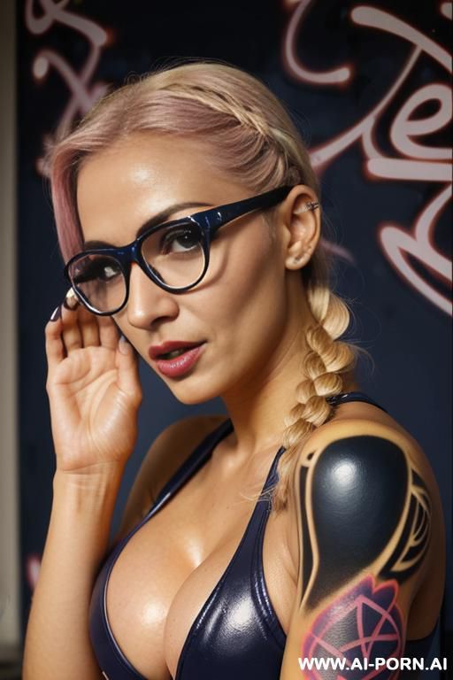 a naked, punjabi milf woman, whole body covered in body painting, fantasy body painting, fantasy, goddess of fantasy creatures, wide hips size, curves.tattoo on her arms, tattoos on her breast, - #main