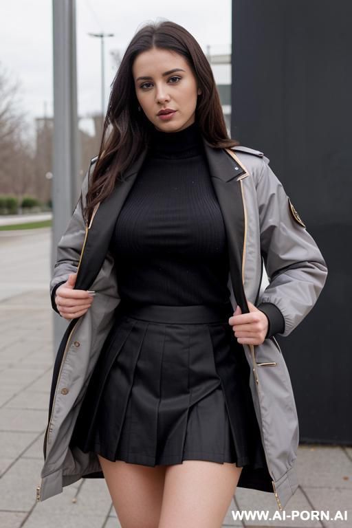 please have her getting fucked by a male dick through her skirt - #main