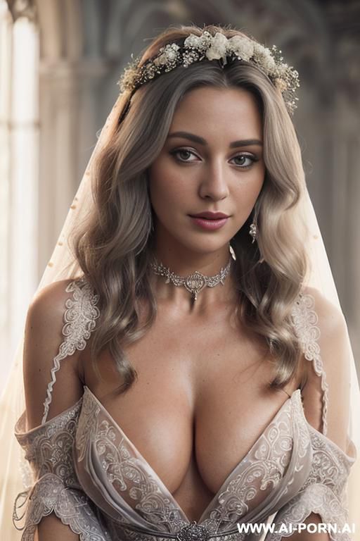 ((topless)), ((natural plump breasts), (pretty face), (wide hips), (soft seductive smile), (sheer mesh), (choker), (no top), (topless), (scenic background), (outdoor), (light tan) - #main