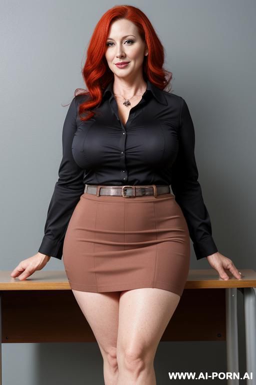 redheaded milf. curvy woman with full boobs. wide hips. - #main