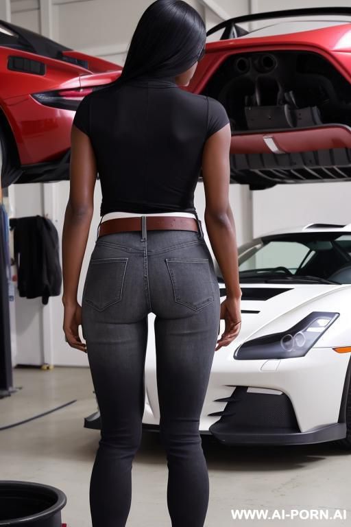 ebony, jeans, nice ass, pink belt, oxford shoes - #main