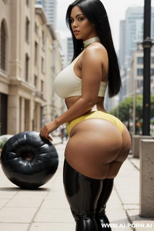 brazilian beauty curvy，(sneakers) , realistic , photograpic ,(((full body side view))), (((huge round ass))) (((disproportionally thick thighs))), beautiful face, (((gigantic thighs))), ((curvy)), (((jumbo - #main