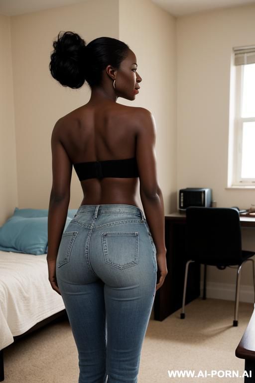 ebony, vintage mom jeans, round ass, oxford shoes, - #main