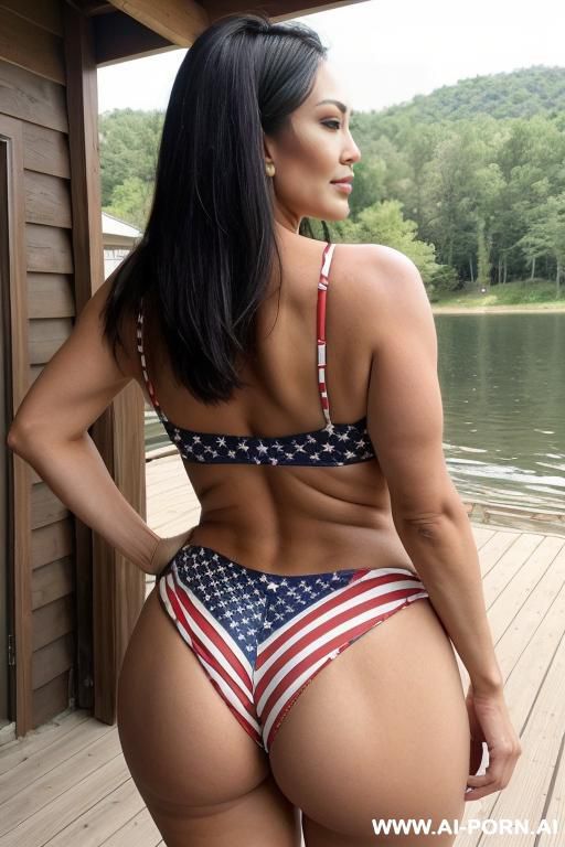 pornstar stepmom, gigantic fake breasts, teapered waist, sexy body, full body view, sexy plastic surgery face, big brown eyes, plump full lips, high cheek bones, square jaw, dark arched eye - #main