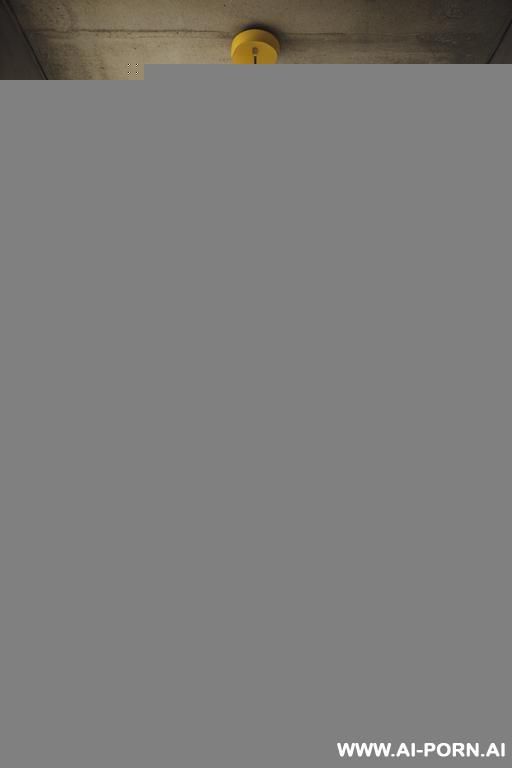 empty yellow concrete rooms bright lights ceiling lamps big rooms - #main