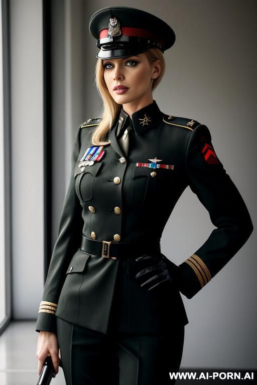 sexy black military uniform - #main