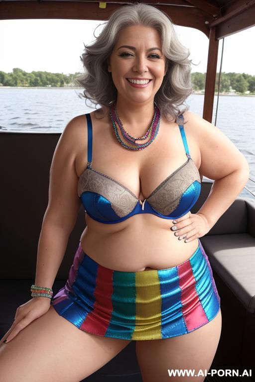 mature, old old ladies gilf, perfect hourglass figure, eye contact, looking into camera, necklace, earrings, bracelets, wearing flowers, totally old old women, full panties and bra. - #main
