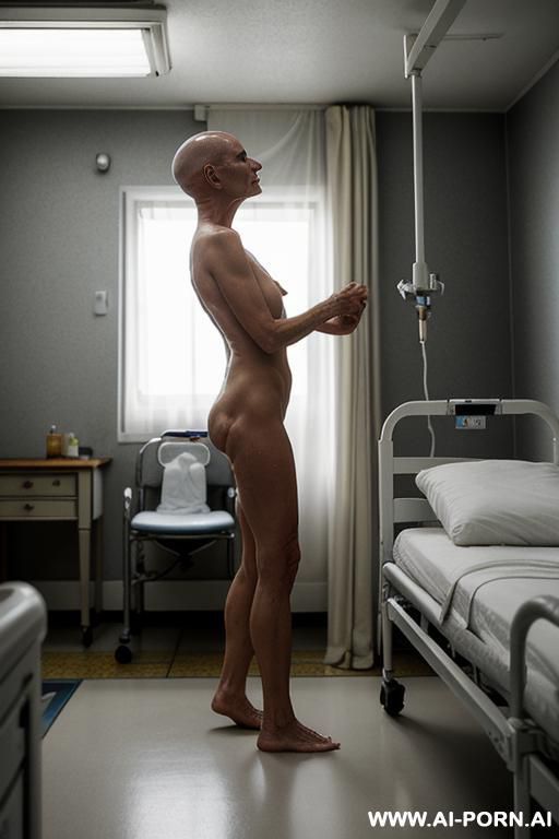 ((very old mature grandma hugging and kissing misogynistic thirty year old bald man)) ((completely nude barefoot)) ((man standing on floor hugging and kissing woman)) ((full body side view)) ((hi-quailty)) - #main