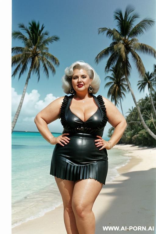 leather short pleated skirt. old old sexy curvy bbw grann - #main