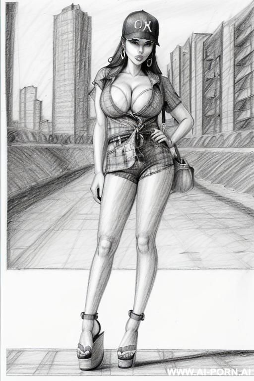 ((((image comic-drawing pencil style))) (((full body shot))) , (hoop earrings), long, chuby, ((((sadly)))) , brunette pixie haircut, (sexy slut), (((most beautiful woman ever))), (landscape underground - #main