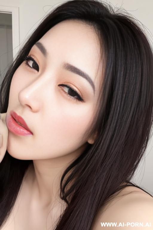 korean, 1 female face, pov kiss, very close view, kiss lips, lips view, very very close, face, only face - #main