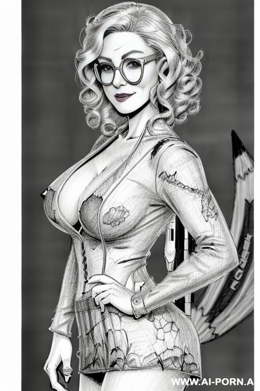 ((((in one panel))) ((((mediun body shot)))) ((((image comic-drawing pencil style)))) down level shot boobs in closedup ((((landscape photography studio)))) ((((camera)))) ((((hate)))) ((((big eyes)))) pretty - #main
