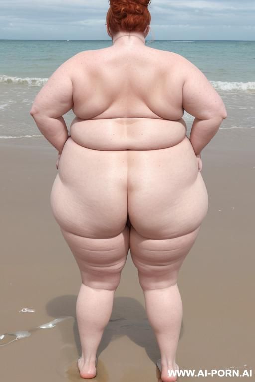 extreme obese bbw , naked, outdoor, walking, tails, front view - #main