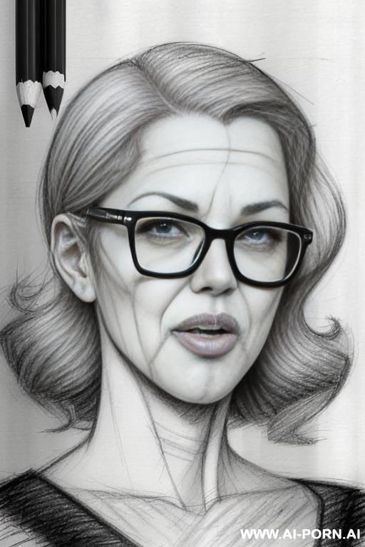 ((((image comic-drawing pencil style)))) ((((close up face shot)))) ((((very faint lines)))) ((((in the office)))) ((((open mouth)))) ((((silly face)))) pretty italian woman full lips, muscle fit , black - #main