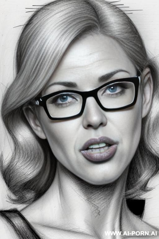 ((((image comic-drawing pencil style)))) ((((close up face shot)))) ((((wi a haze of infatuation)))) ((((eyes contact direct)))) ((((in the office)))) ((((open mouth and tongue out)))) ((((silly face)))) - #main