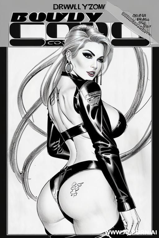 ((((magazine cover)))) ((((image comic-drawing style)))) ((((from behind)))) down level shot boobs in closedup sky cloudy at sunset at the outdoor motorcycle superbike festivalshows pretty italian woman - #main