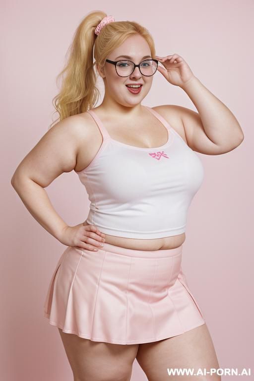 half body photo shot close up. a ((british obese fat bbw redhead)), ((thick with love handless)). ((wearing a nigth elegant very micro dress and hot form)). she is smiling - #main
