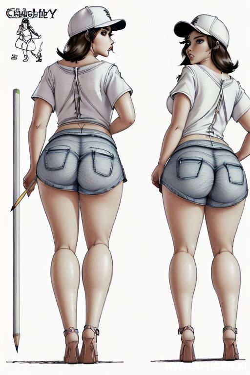((((cartoon)))) ((((image drawing pencil style))) (((full body shot))), long, brunette pixie haircut, (sexy slut), ((((from behind)))) , ((((chubby ass)))) ((((walking sexy)))) , ((((narrow waist)))) - #main