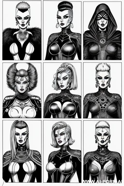 ((((image comic-drawing cartoon style)))) by giger. ((anal missionary)), (((3 sci-fi atompunk men and 3 sci-fi lesbian arab woman fucking))), ((laying on the blanket)), ((broad chin)), (pretty face), - #main