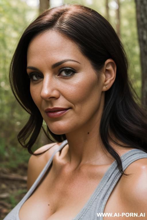 suburban mom, hiking, close up - #main
