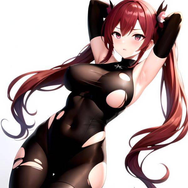 Roana Epic Seven 1girl Areola Slip Arm Garter Armpits Arms Behind Head Black Bodysuit Blush Bodysuit Breasts Brown Hair Covered, 397861315 - AIHentai - aihentai.co on pornintellect.com