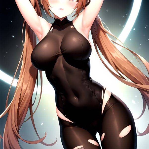 Roana Epic Seven 1girl Areola Slip Arm Garter Armpits Arms Behind Head Black Bodysuit Blush Bodysuit Breasts Brown Hair Covered, 2945661437 - AIHentai - aihentai.co on pornintellect.com