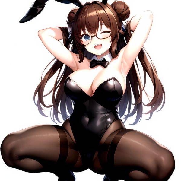 Namhorm Puzenketsu 1girl D Animal Ears Arms Behind Head Armpits Bare Arms Bare Shoulders Black Footwear Black Leotard Breasts Br, 434320945 - AIHentai - aihentai.co on pornintellect.com