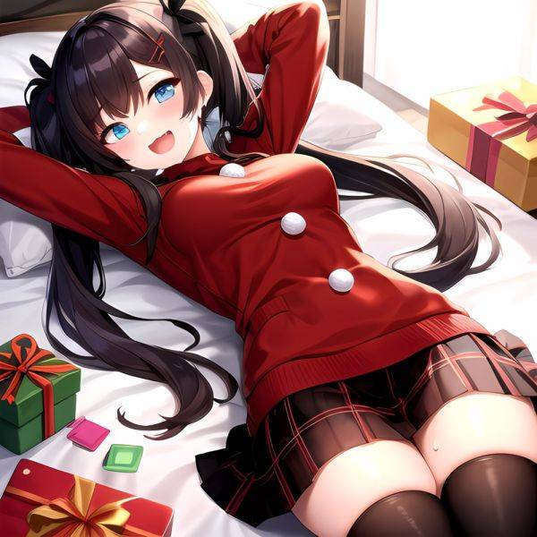 Hanae Blue Archive Hanae Christmas Blue Archive 1girl D Blue Eyes Blush Boots Box Breasts Clothes Lift Come Hither Condom, 556348058 - AIHentai - aihentai.co on pornintellect.com