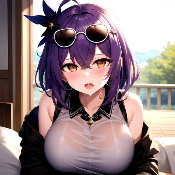 1girl Absurdres Breasts Collarbone Cum Ejaculation Eyewear On Head Hetero Highres Honkai Star Rail Honkai Series Hu Dako Kafka H, 2082728383 - AIHentai - aihentai.co on pornintellect.com