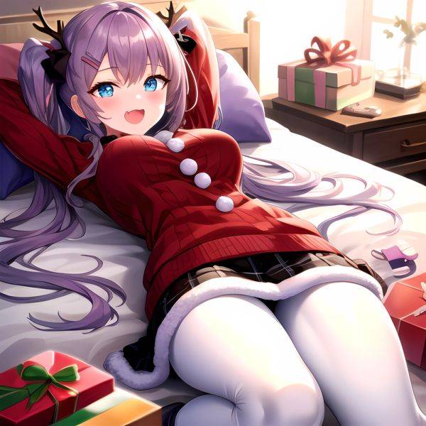 Hanae Blue Archive Hanae Christmas Blue Archive 1girl D Blue Eyes Blush Boots Box Breasts Clothes Lift Come Hither Condom, 4162327696 - AIHentai - aihentai.co on pornintellect.com