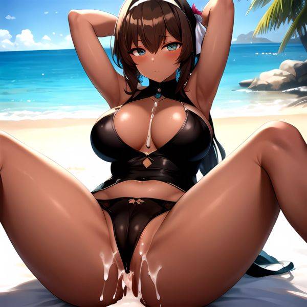 Tsona Nyantcha 1girl After Anal After Sex Arms Up Arms Behind Head Breasts Brown Hair Cum Cum Pool Cumdrip Dark, 1404268686 - AIHentai - aihentai.co on pornintellect.com
