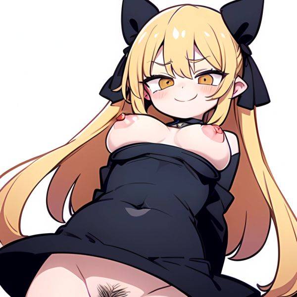 Gareth Fate 1girl Blonde Hair Blush Stickers Breasts Covered Nipples Hair Flaps Large Breasts Looking At Viewer Navel Nipples Pu, 1268283222 - AIHentai - aihentai.co on pornintellect.com