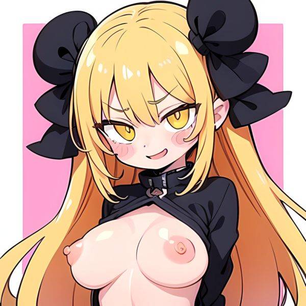 Gareth Fate 1girl Blonde Hair Blush Stickers Breasts Covered Nipples Hair Flaps Large Breasts Looking At Viewer Navel Nipples Pu, 1956200508 - AIHentai - aihentai.co on pornintellect.com