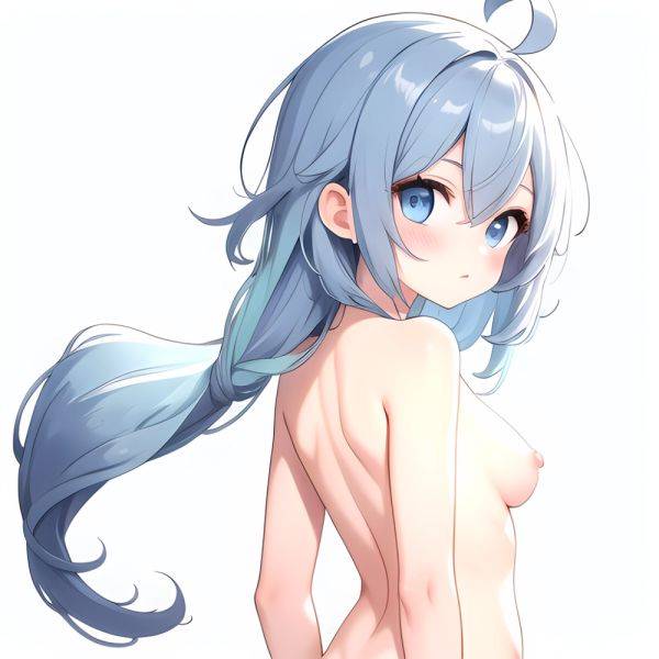 Small Breasts Small Boobs Furina Genshin Impact 1girl Ahoge Blue Eyes Blue Hair Blush Breasts Closed Mouth Collarbone Completely, 652949804 - AIHentai - aihentai.co on pornintellect.com