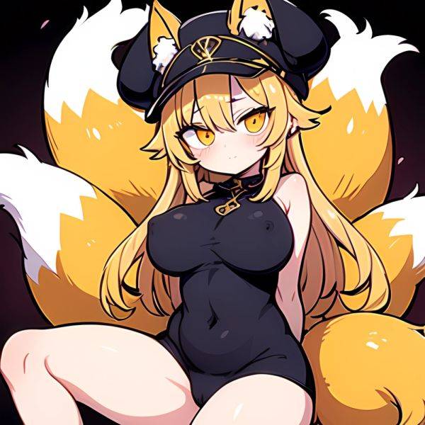 Yakumo Ran 1girl Blonde Hair Breasts Cleft Of Venus Closed Mouth Completely Nude Curvy Feet Out Of Frame Fox Tail, 3850052463 - AIHentai - aihentai.co on pornintellect.com