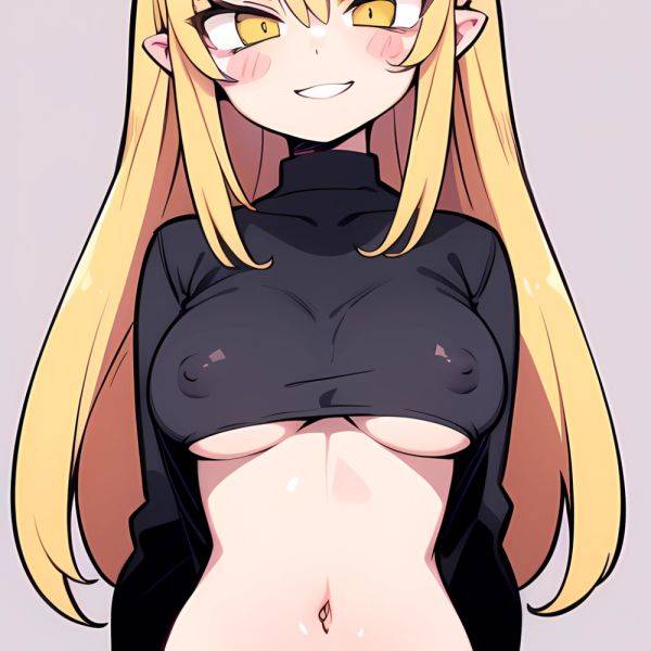 Gareth Fate 1girl Blonde Hair Blush Stickers Breasts Covered Nipples Hair Flaps Large Breasts Looking At Viewer Navel Nipples Pu, 1823437266 - AIHentai - aihentai.co on pornintellect.com