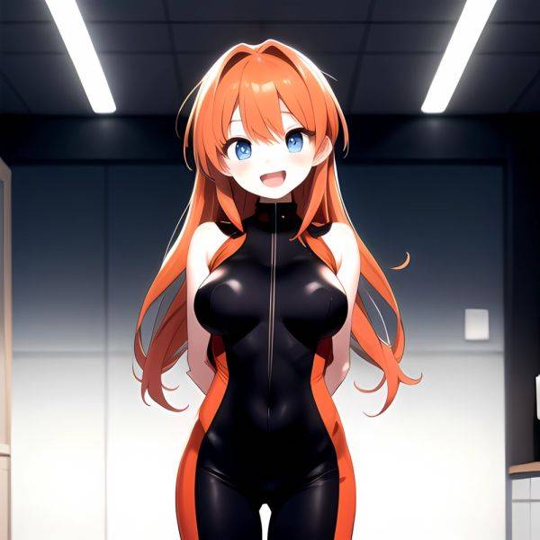 Souryuu Asuka Langley 1girl Blue Eyes Bodysuit Breasts Large Breasts Long Hair Looking At Viewer Open Mouth Orange Hair Plugsuit, 1215868908 - AIHentai - aihentai.co on pornintellect.com
