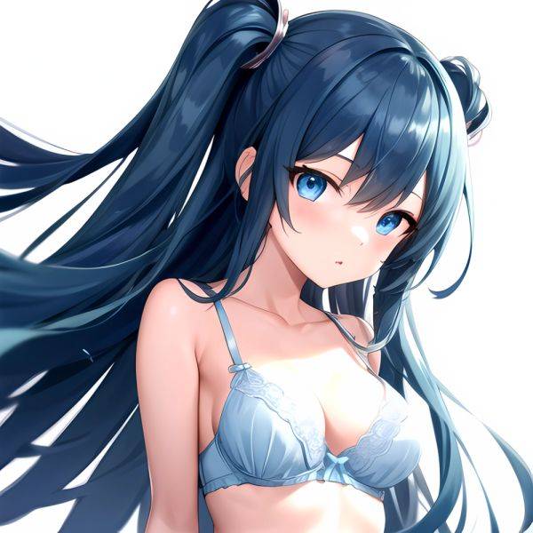 1girl Standing Lingerie Blue Eyes Arms Behind Back Simple Background Anime Girl, 1891381981 - AIHentai - aihentai.co on pornintellect.com