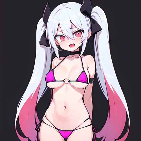 Bremerton Azur Lane 1girl Bare Shoulders Bikini Blush Breasts Choker Collarbone Cowboy Shot Crossed Bangs Fang Hair Between Eyes, 3968873967 - AIHentai - aihentai.co on pornintellect.com