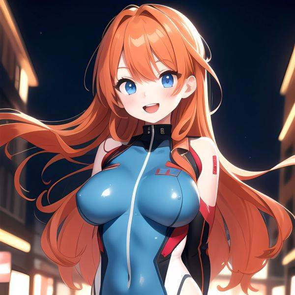 Souryuu Asuka Langley 1girl Blue Eyes Bodysuit Breasts Large Breasts Long Hair Looking At Viewer Open Mouth Orange Hair Plugsuit, 4019535916 - AIHentai - aihentai.co on pornintellect.com