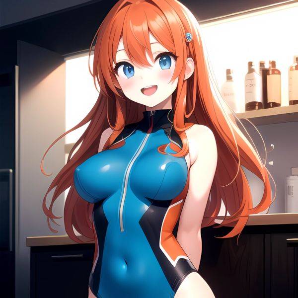 Souryuu Asuka Langley 1girl Blue Eyes Bodysuit Breasts Large Breasts Long Hair Looking At Viewer Open Mouth Orange Hair Plugsuit, 807473960 - AIHentai - aihentai.co on pornintellect.com