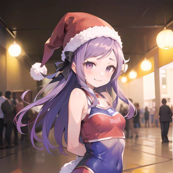 Mejiro Dober Umamusume 1girl Bell Blush Bow Christmas Ears Through Headwear Fur Trimmed Headwear Fur Trim Hat Hat Bow Long, 4247122987 - AIHentai - aihentai.co on pornintellect.com