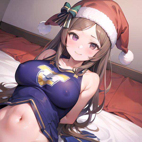 Mejiro Dober Umamusume 1girl Bell Blush Bow Christmas Ears Through Headwear Fur Trimmed Headwear Fur Trim Hat Hat Bow Long, 650566837 - AIHentai - aihentai.co on pornintellect.com