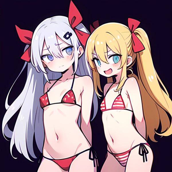 Gabriel Tenma White Raphiel Shiraha Ainsworth 2girls American Flag Bikini Bikini Blonde Hair Blue Eyes Blush Breasts Cross Hair, 2910145619 - AIHentai - aihentai.co - Usa on pornintellect.com