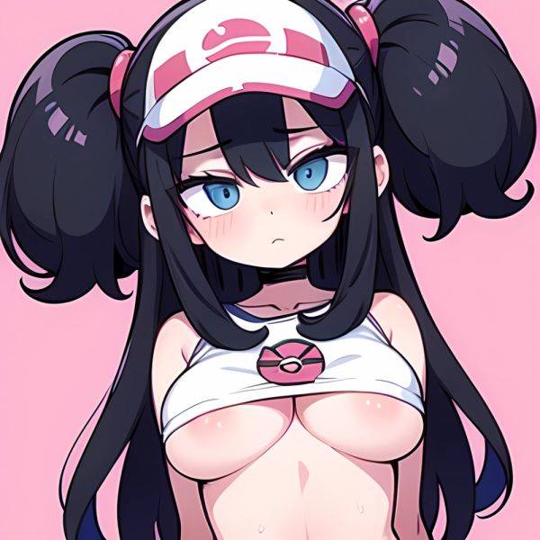 1girl Sexy Pokemon Trainer Looking At The Viewer Facing The Viewer Big Boobs Arms Behind Back Simple Background, 1506166757 - AIHentai - aihentai.co on pornintellect.com