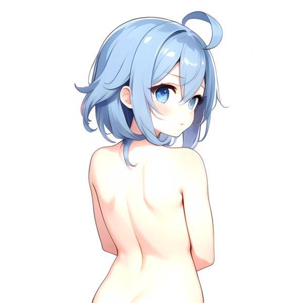 Small Breasts Small Boobs Furina Genshin Impact 1girl Ahoge Blue Eyes Blue Hair Blush Breasts Closed Mouth Collarbone Completely, 1460552372 - AIHentai - aihentai.co on pornintellect.com