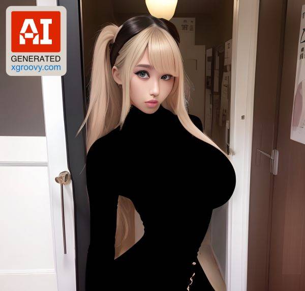 She teases in latex, tanned & beautiful, body perfect & busty in a messy changing room. Gloves caress her blonde hair & perfect boobs. Naughty & seductive. - xgroovy.com on pornintellect.com